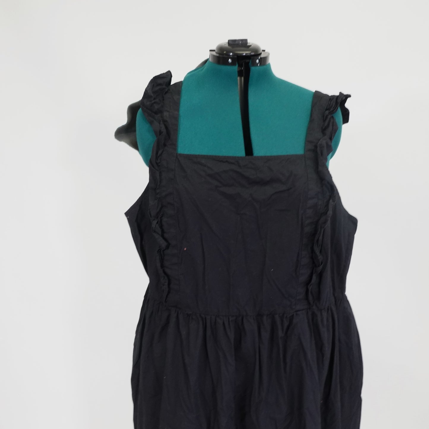 Black Ruffled Apron Dress