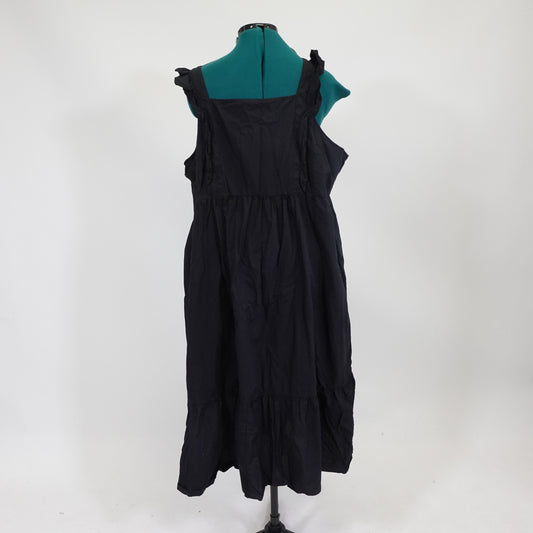 Black Ruffled Apron Dress
