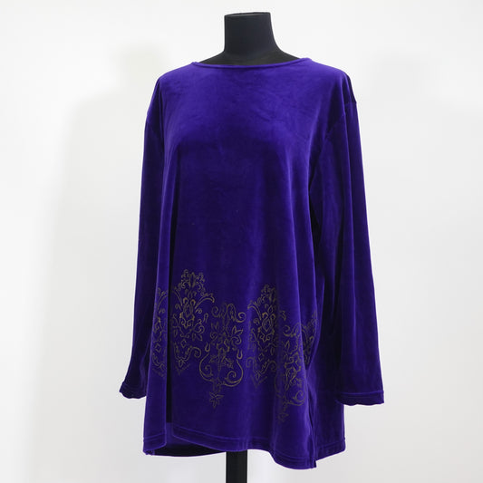 Vintage DVF Purple Velvet Shirt