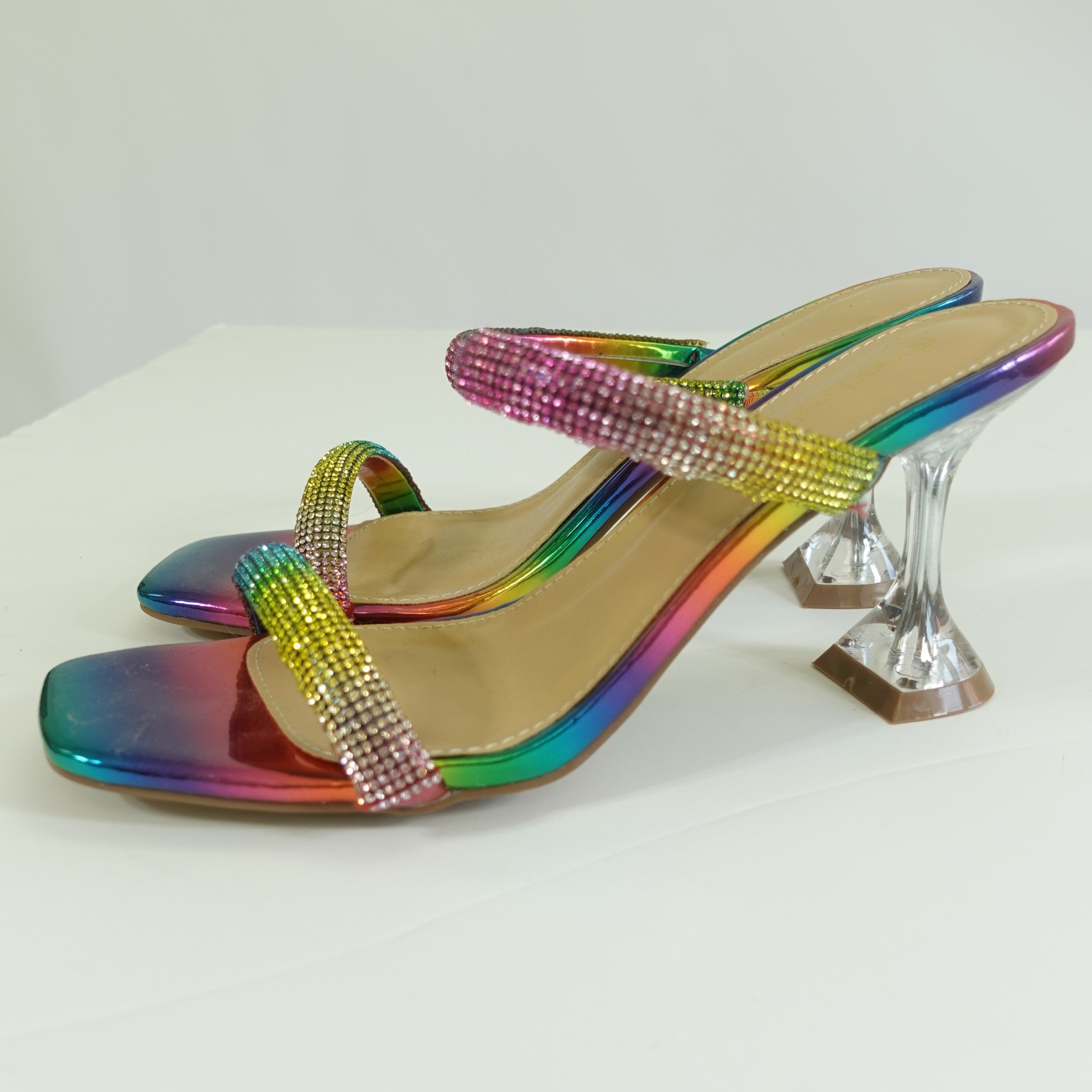 Mona Mia collezione | Shoes | Mona Mia Collezione Gorgeous Blue Gold Color Womens  High Heels Shoes Size 9 | Poshmark