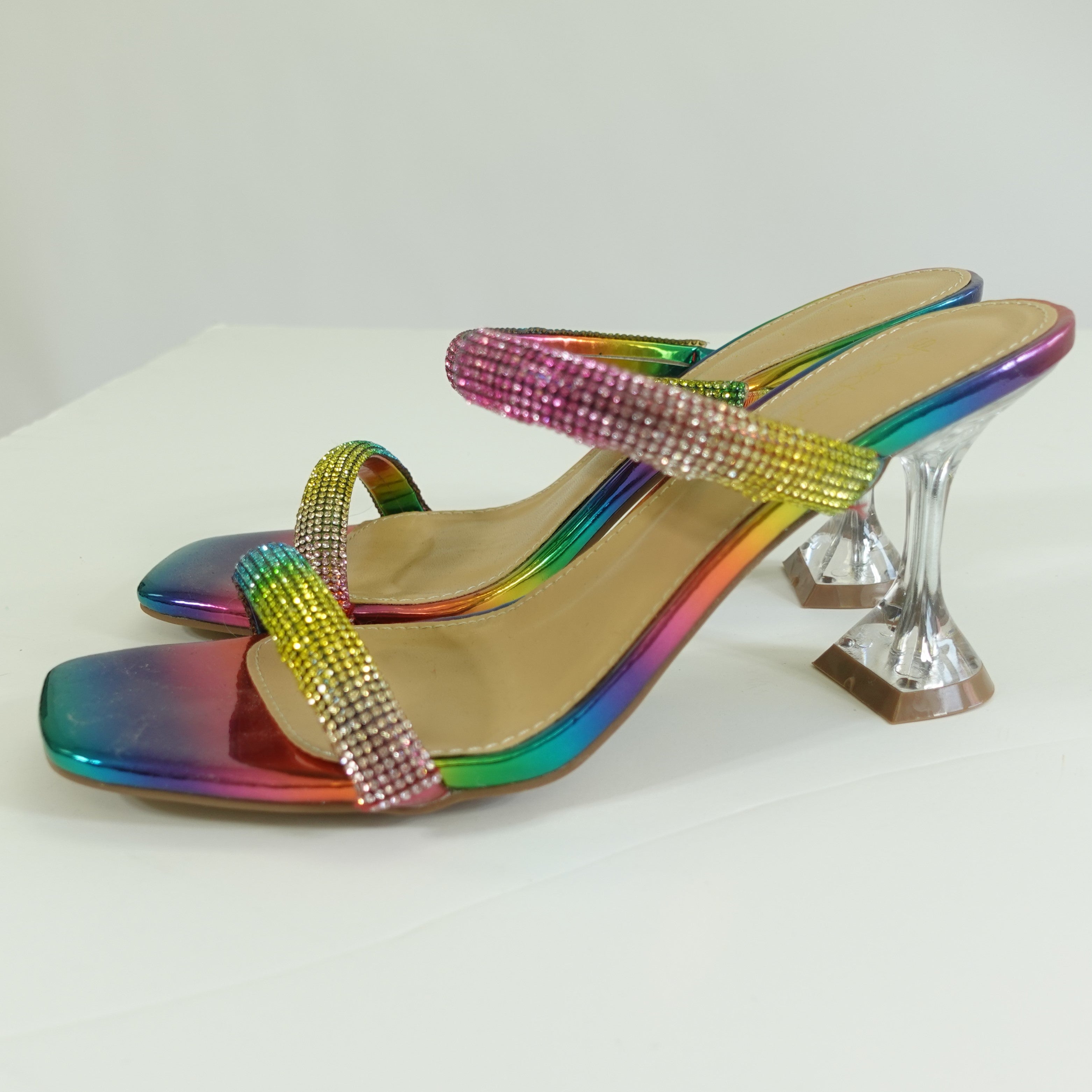 Rainbow hot sale strap heels