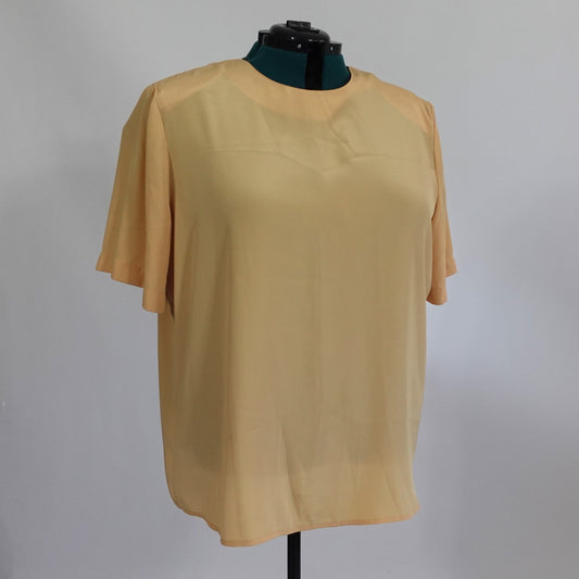 Vintage Pale Yellow Short Sleeve Top