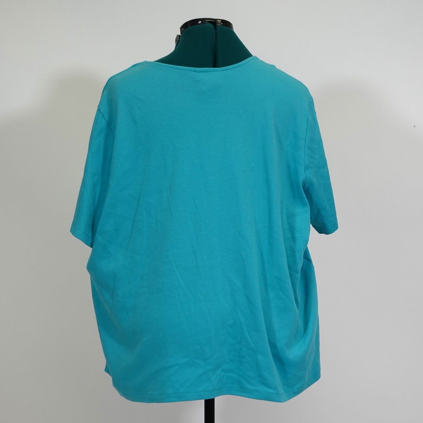 Vintage Aqua Blue Short Sleeve Top