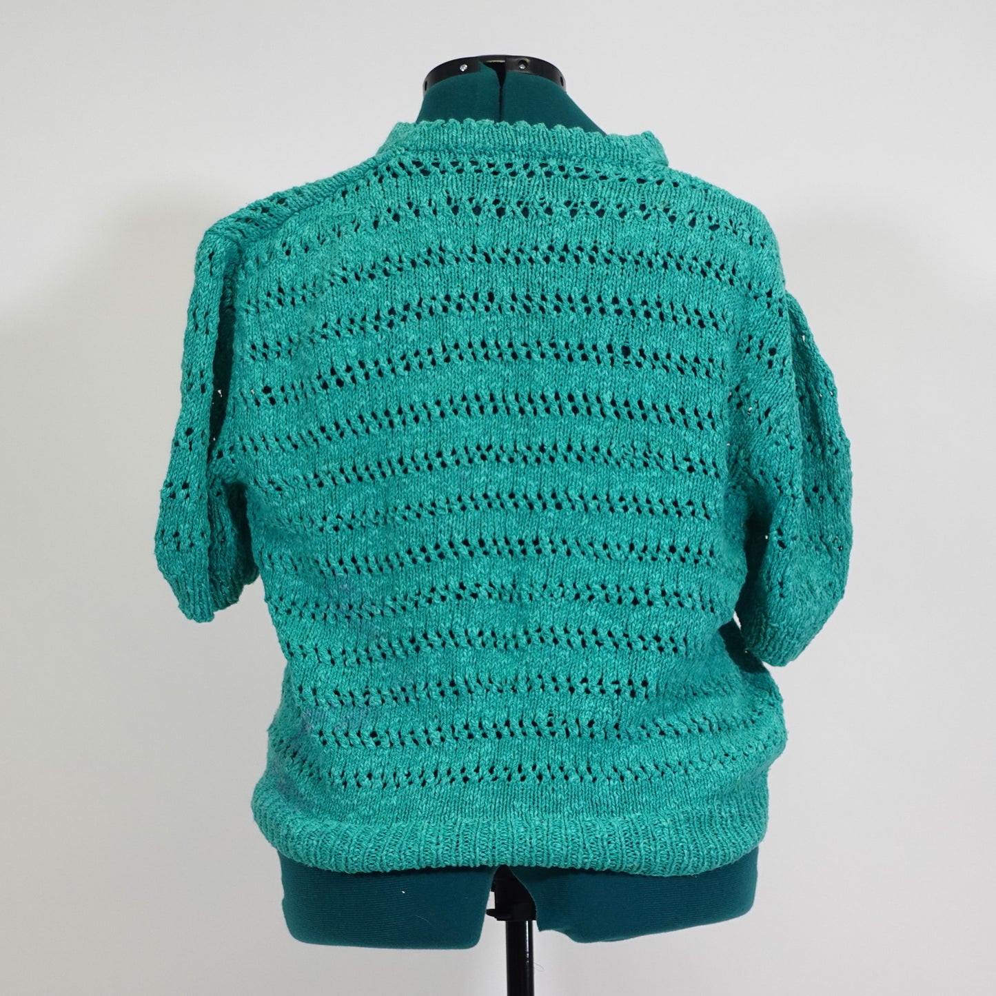 Teal Open Knit Top