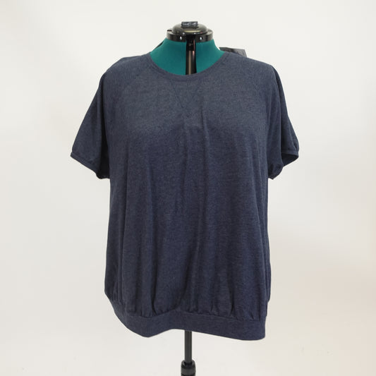 Heathered Navy Short Sleeve Top