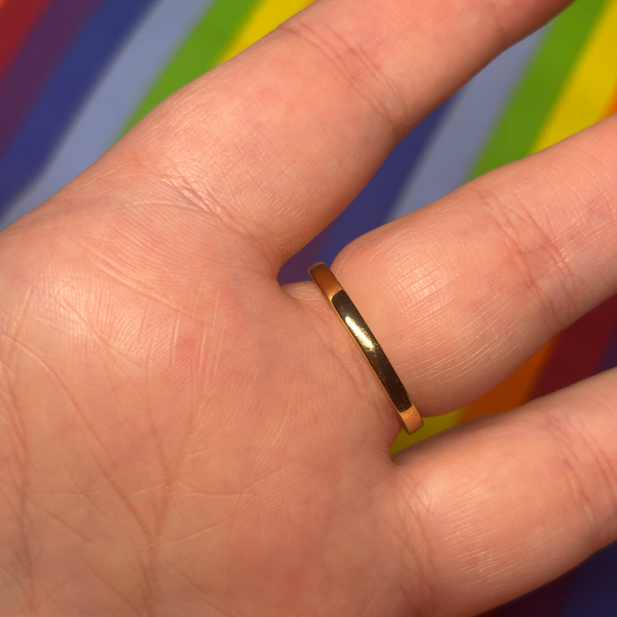 Blue Stone Geometric Ring