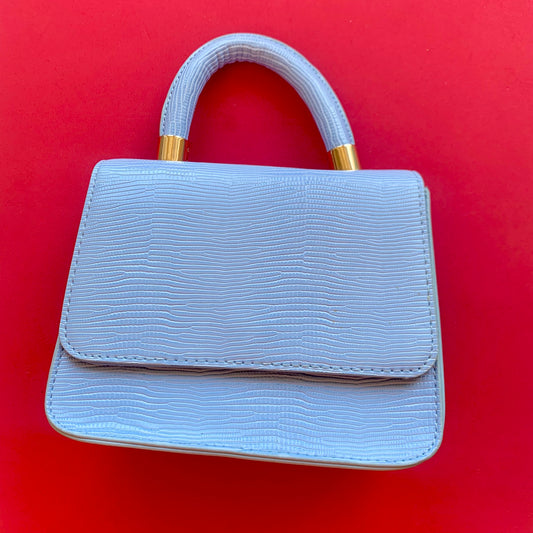 Blue Mini Top Handle Purse with Crossbody Strap NWOT