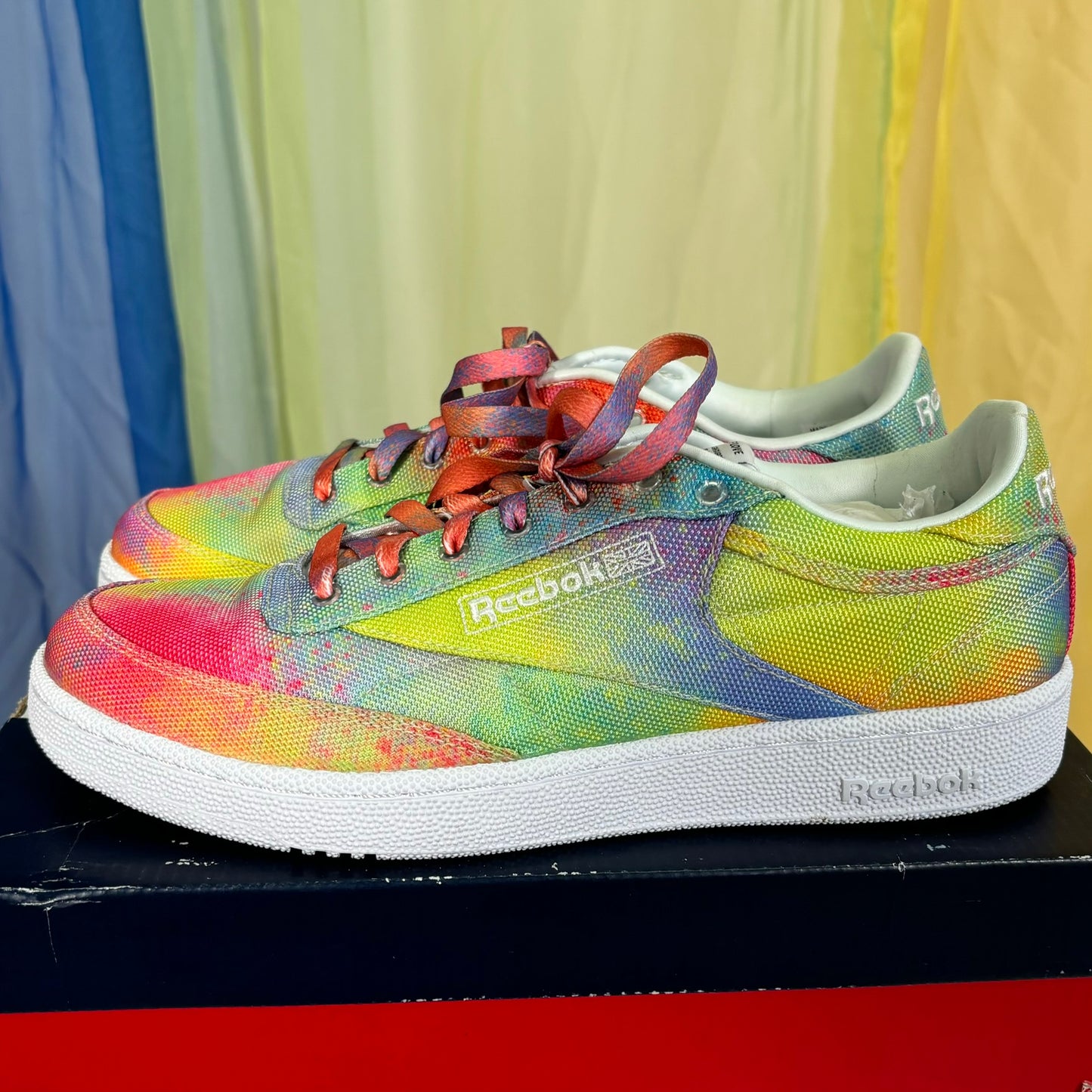 Reebok Club C 85 Pride Multi Colored Sneakers (10.5 Women / 9 Men)