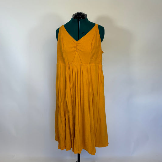 Torrid Yellow Sleeveless Midi Dress
