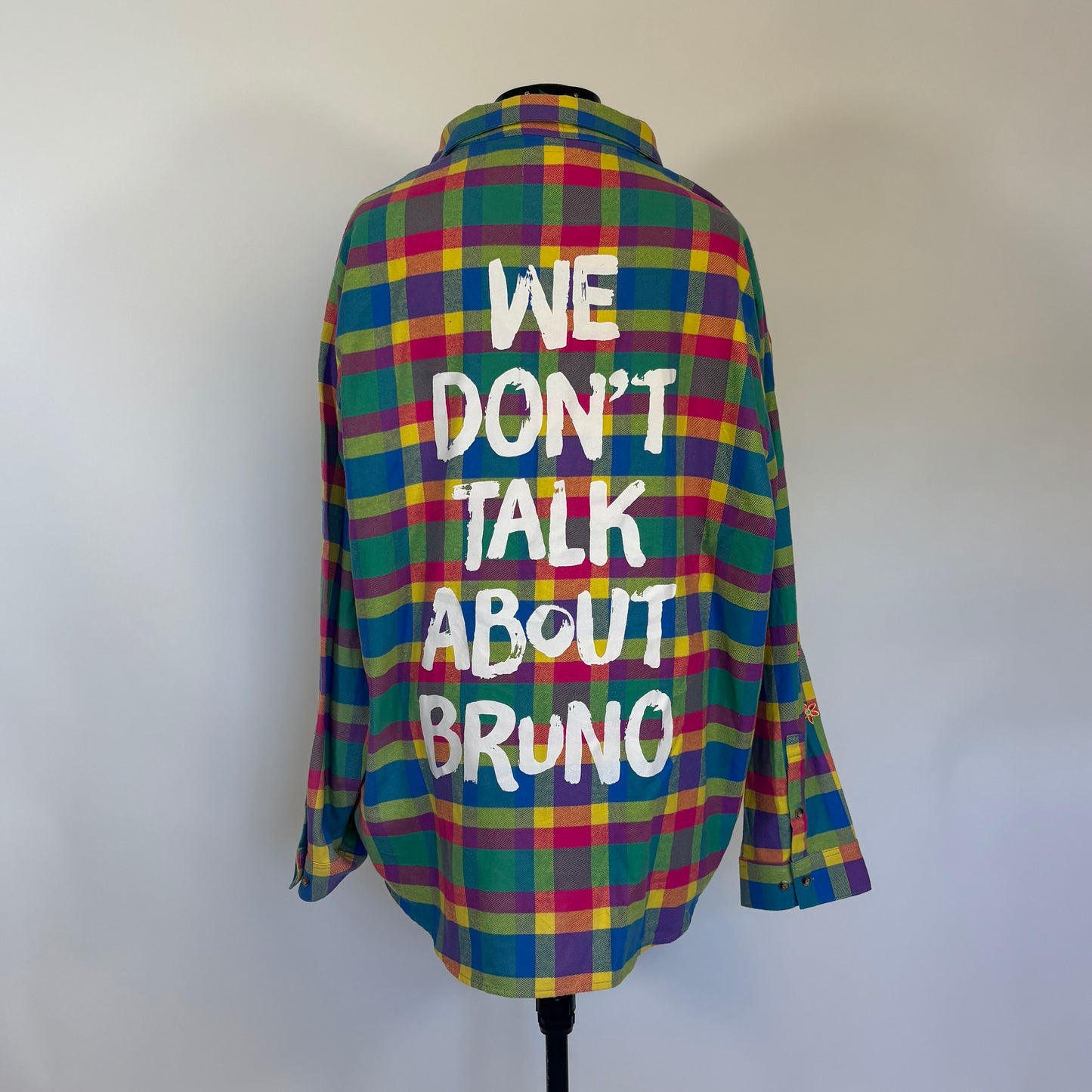 Disney x Cakeworthy Encanto Rainbow Plaid Top NWOT