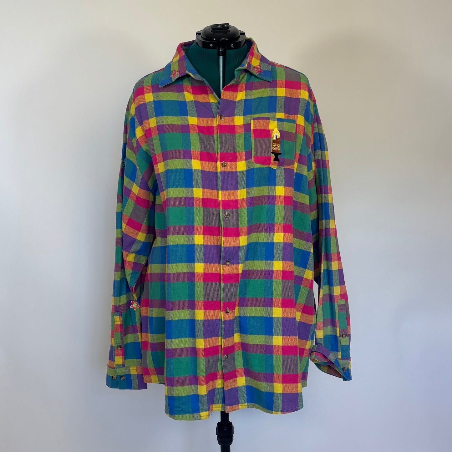 Disney x Cakeworthy Encanto Rainbow Plaid Top NWOT