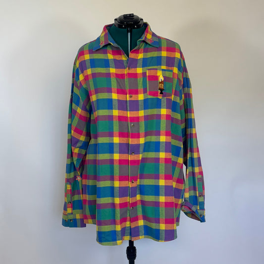 Disney x Cakeworthy Encanto Rainbow Plaid Top NWOT