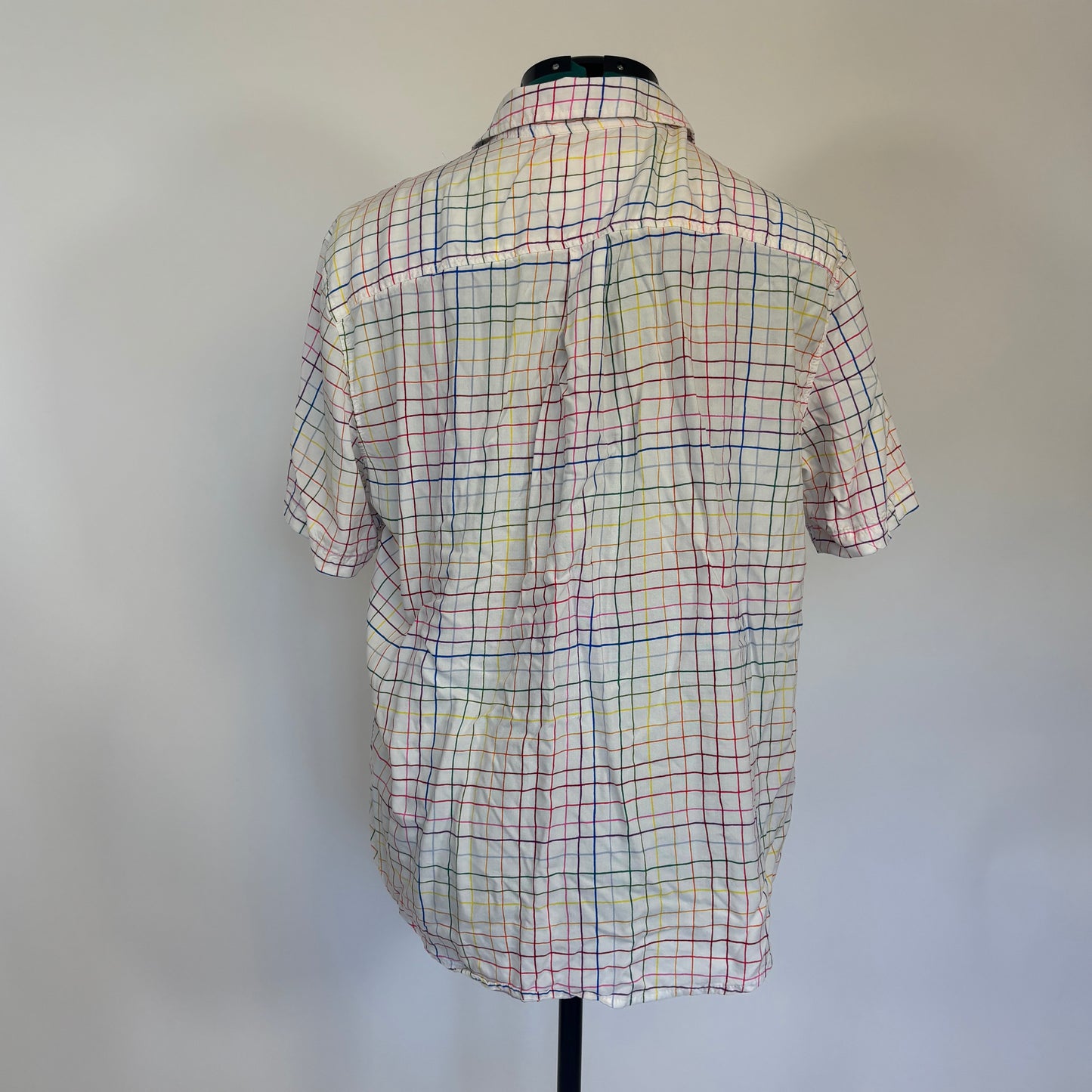 Target Take Pride White and Rainbow Grid Print Button Down