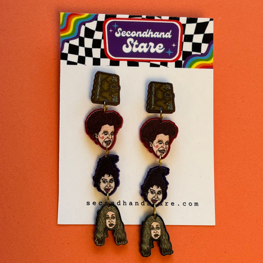 Hocus Pocus Character and Book Earrings