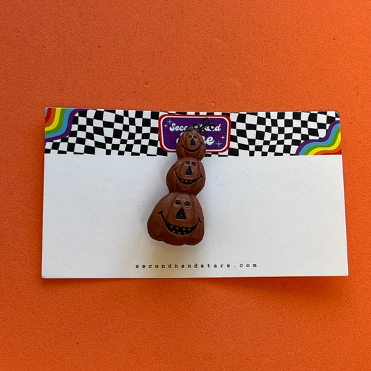 Vintage Jack-o’-Lantern Stack Brooch