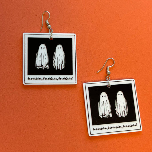 Beetlejuice Polaroid Drop Earrings
