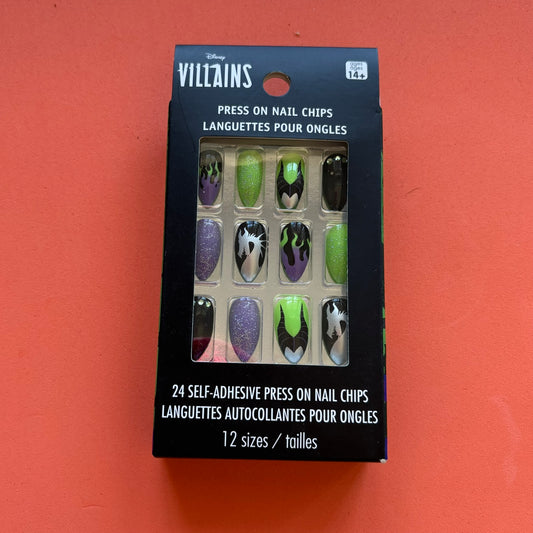 Disney Villains Maleficent Press on Nail Set NWT