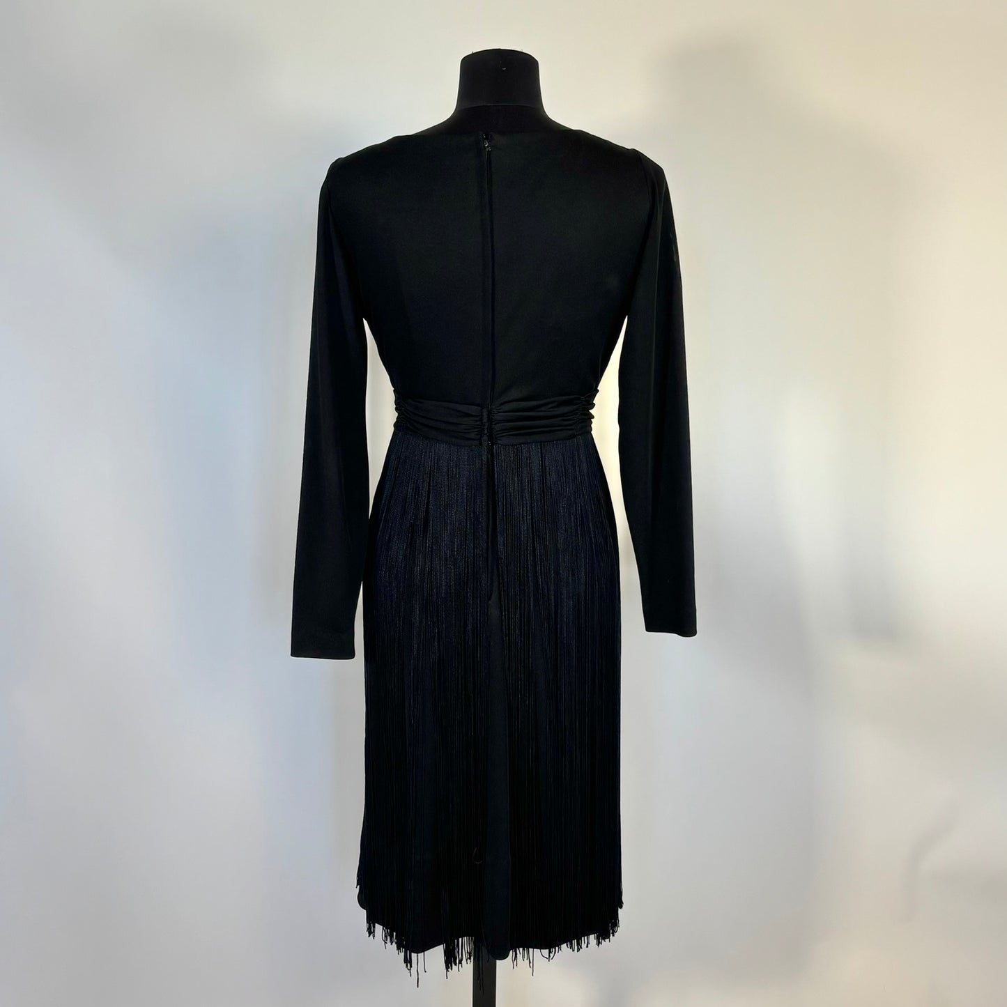 Vintage Lilli Diamond California Black Fringe Dress