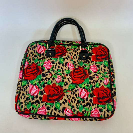 Vintage Betsey Johnson Rose and Leopard Laptop Case Bag