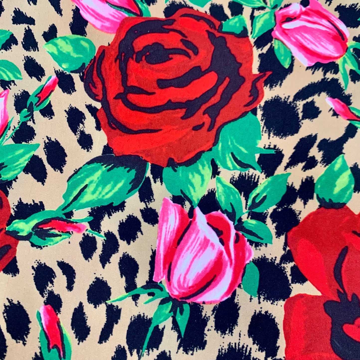 Vintage Betsey Johnson Rose and Leopard Laptop Case Bag
