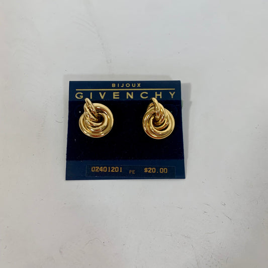 Vintage Deadstock Givenchy Gold Knot Earrings
