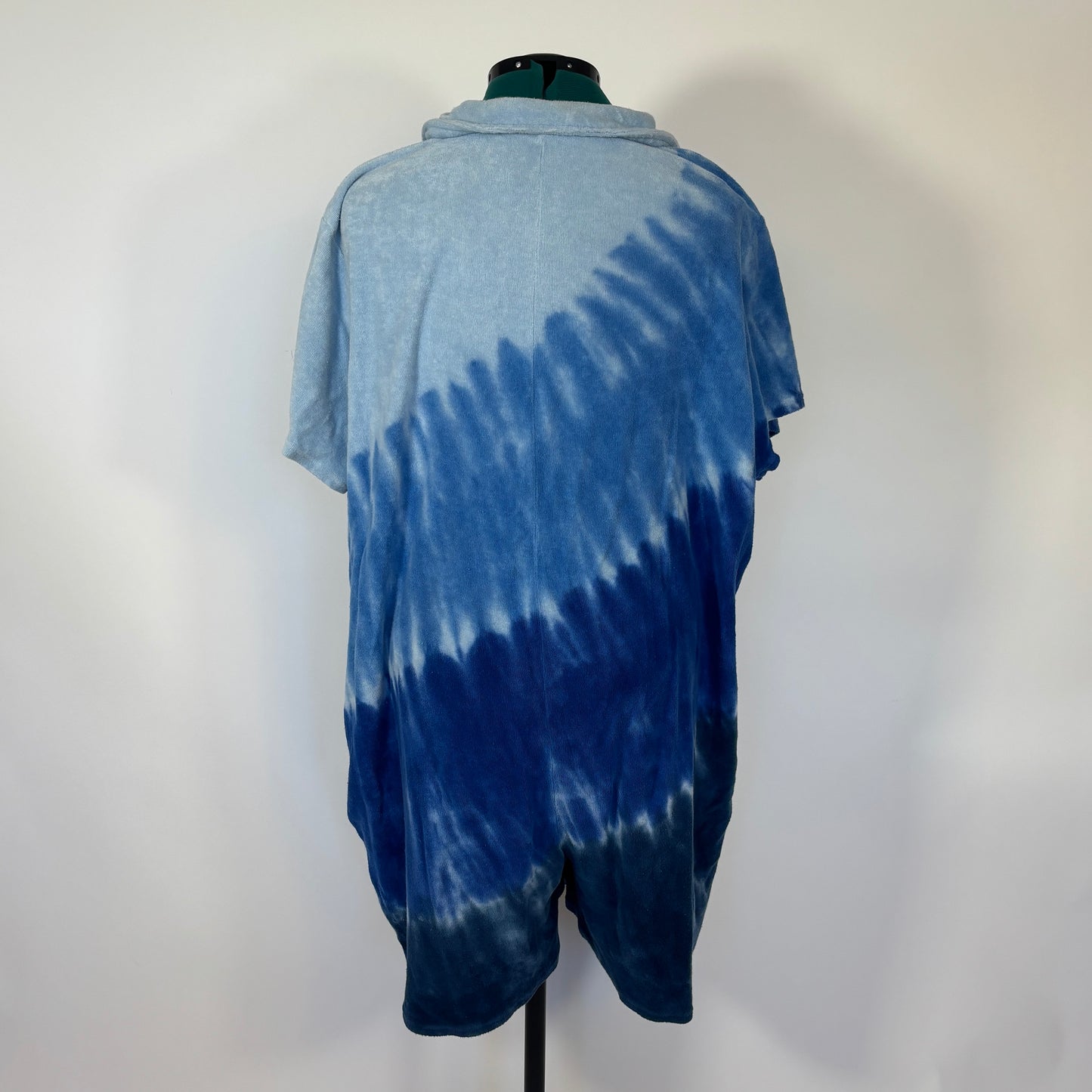 TomboyX Blue Tie Dye Terrycloth Romper/ Cover Up