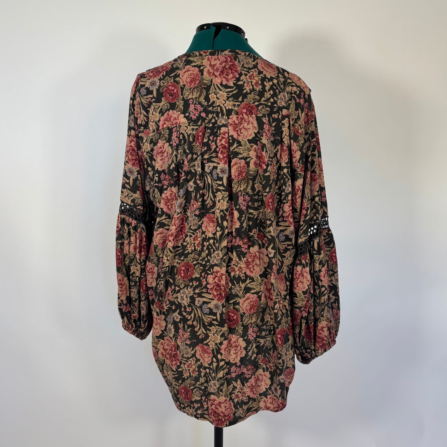 Torrid Festi Dark Floral Peasant Top