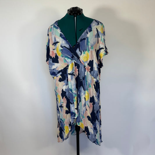 Torrid Longline Watercolor Brush Stroke Pattern Top