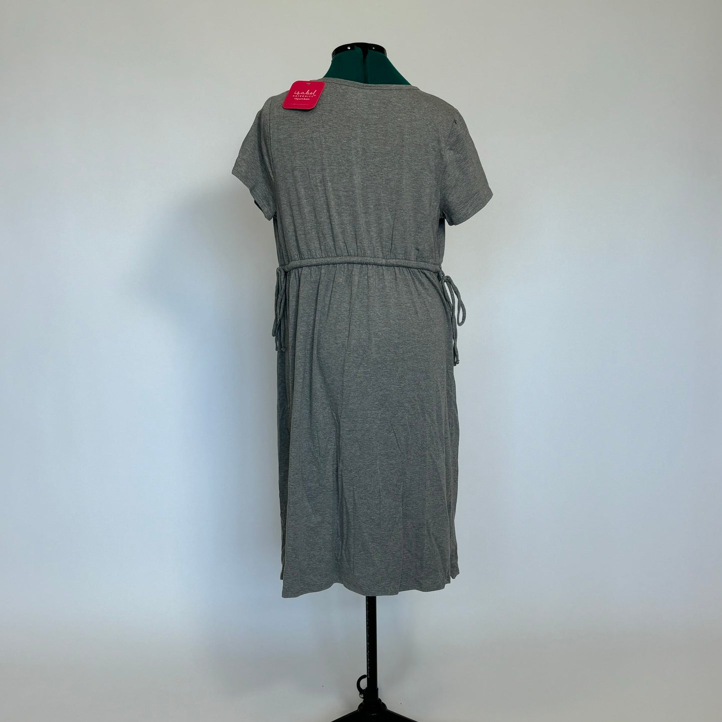 Grey Drawstring Waist T Shirt Maternity Dress NWT