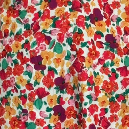 Multicolored Floral Print Milkmaid Dress