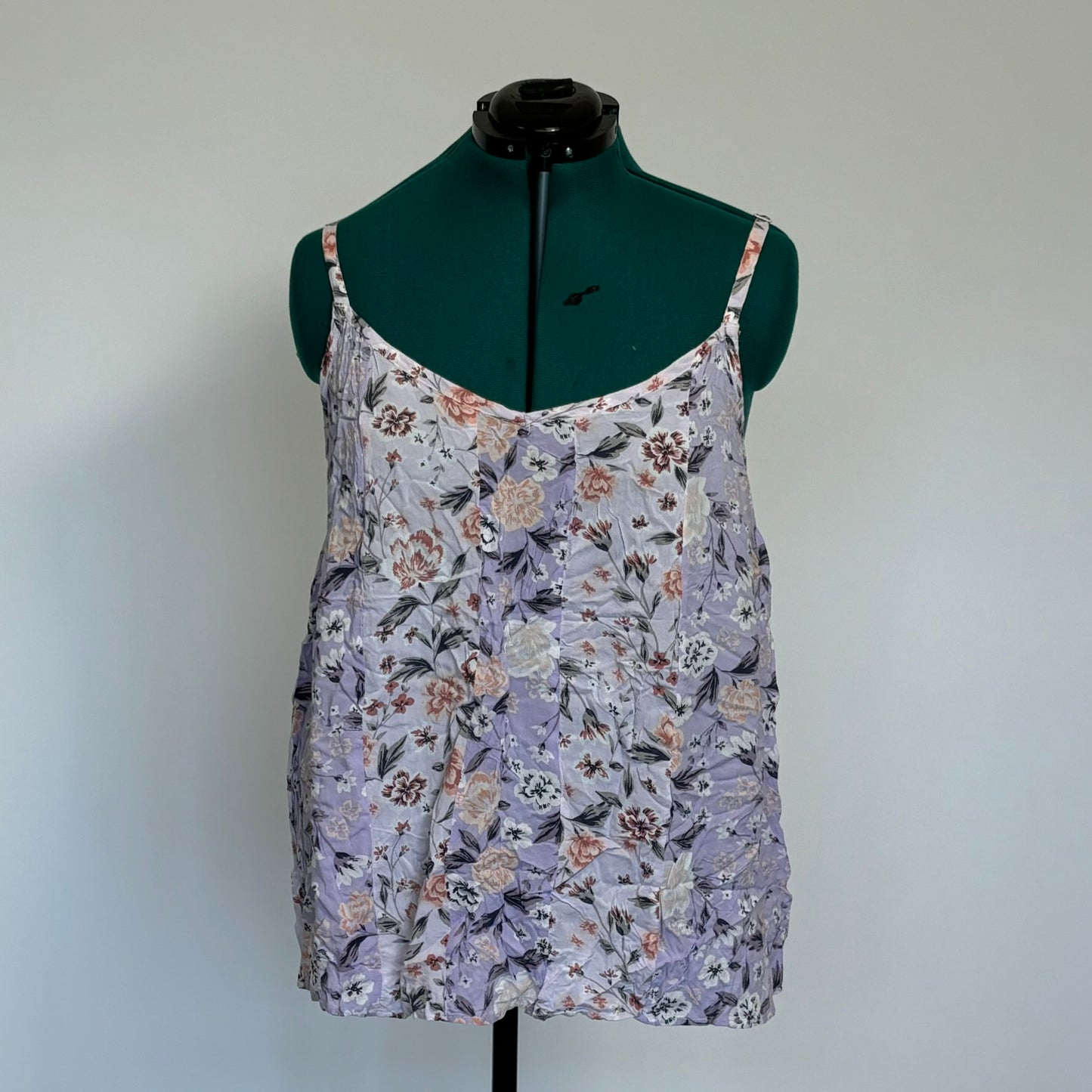 Purple Patchwork Floral Tank