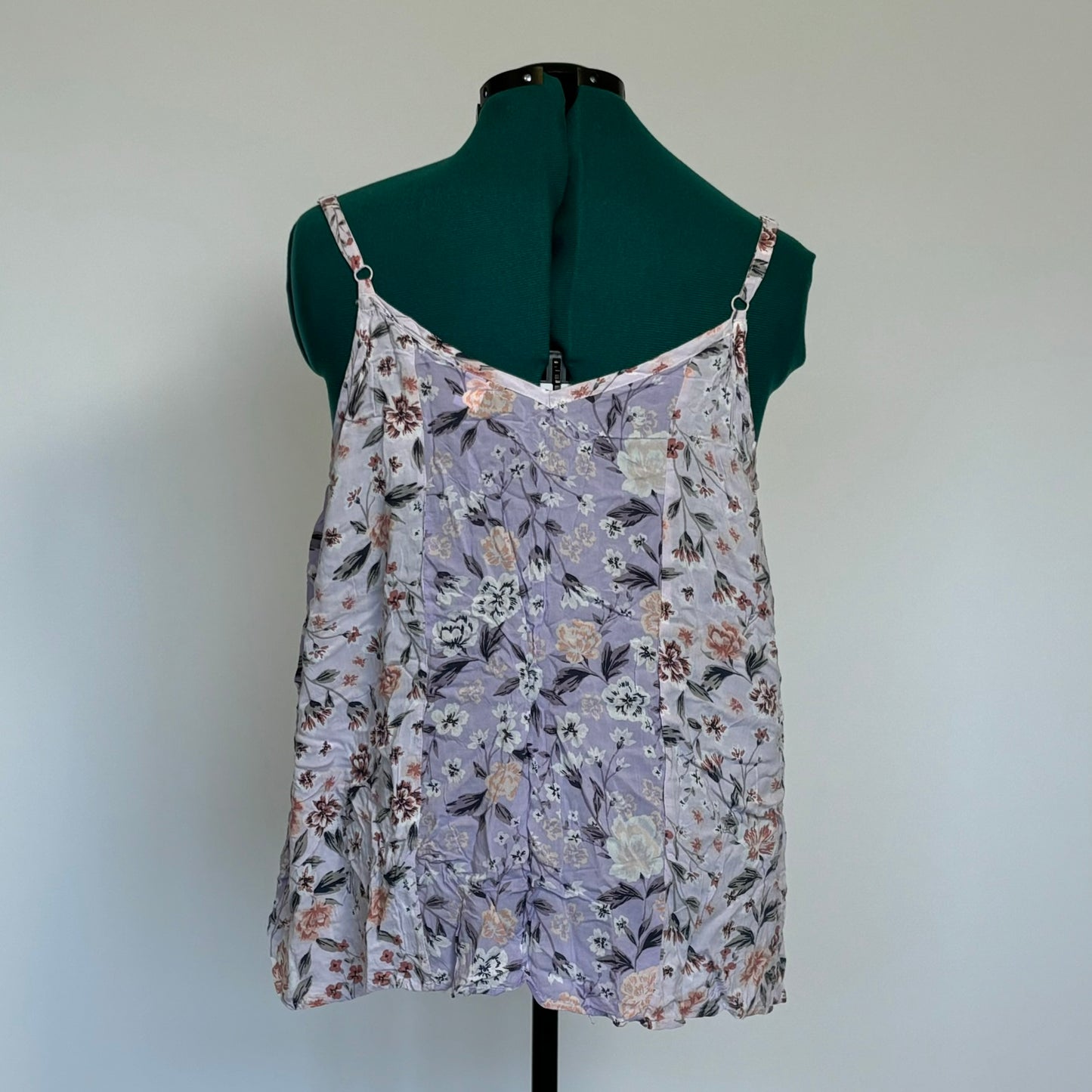 Purple Patchwork Floral Tank