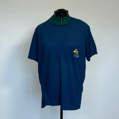 Navy Rainbow Mickey Mouse Pocket Tee