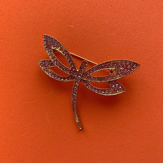 Vintage Gold-Toned Dragonfly Brooch