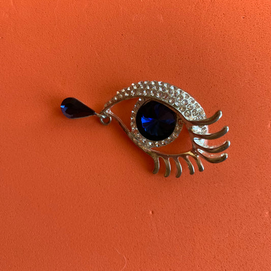 Vintage Gold-Toned Teardrop Eye Brooch