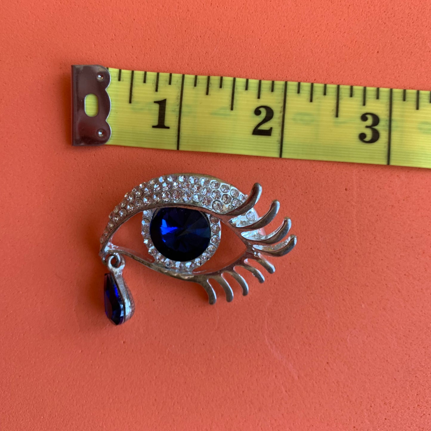 Vintage Gold-Toned Teardrop Eye Brooch