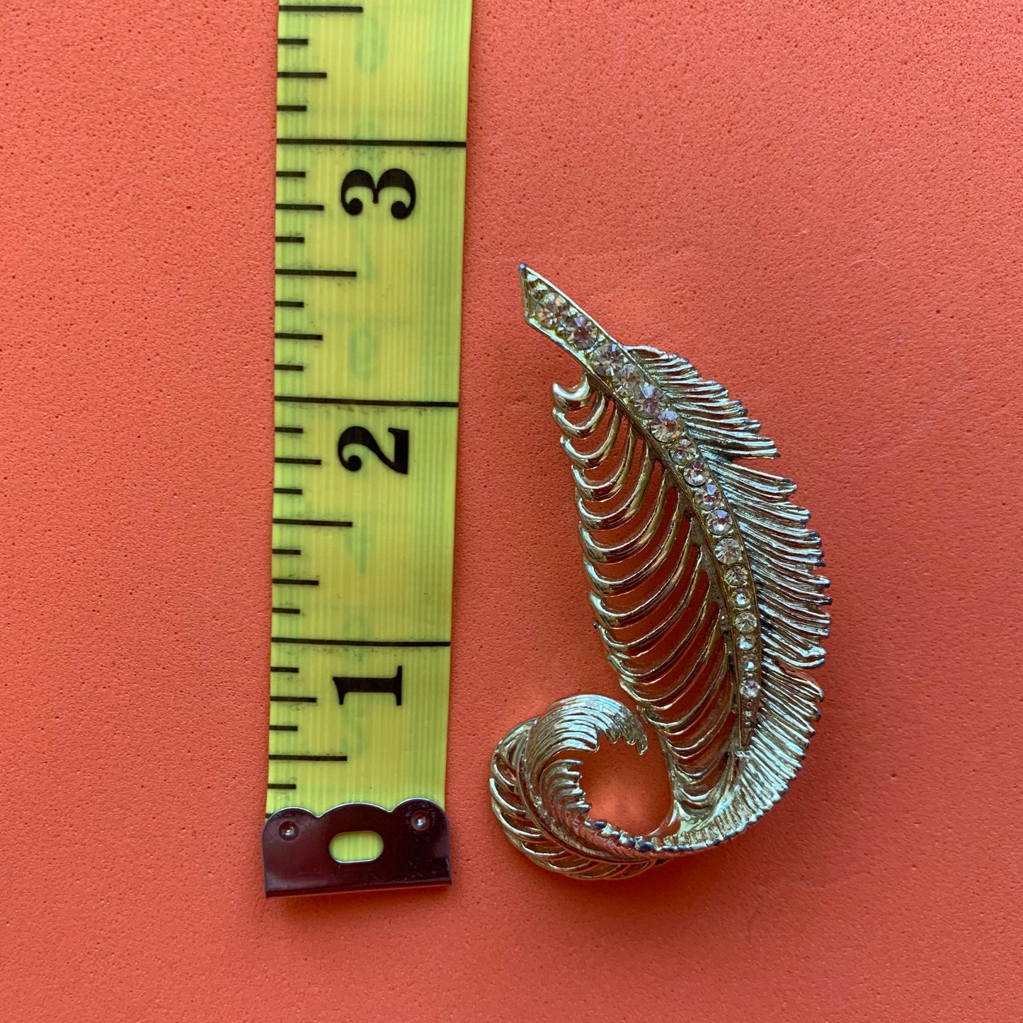 Vintage Gold-Toned Feather Brooch