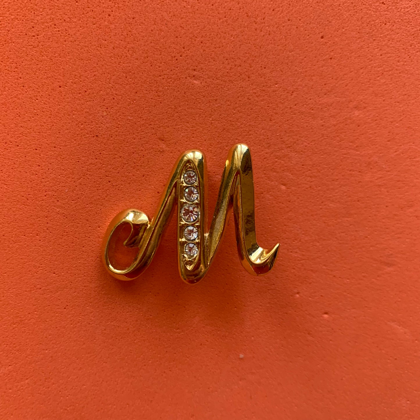 Vintage M or W Alphabet Letter Brooch