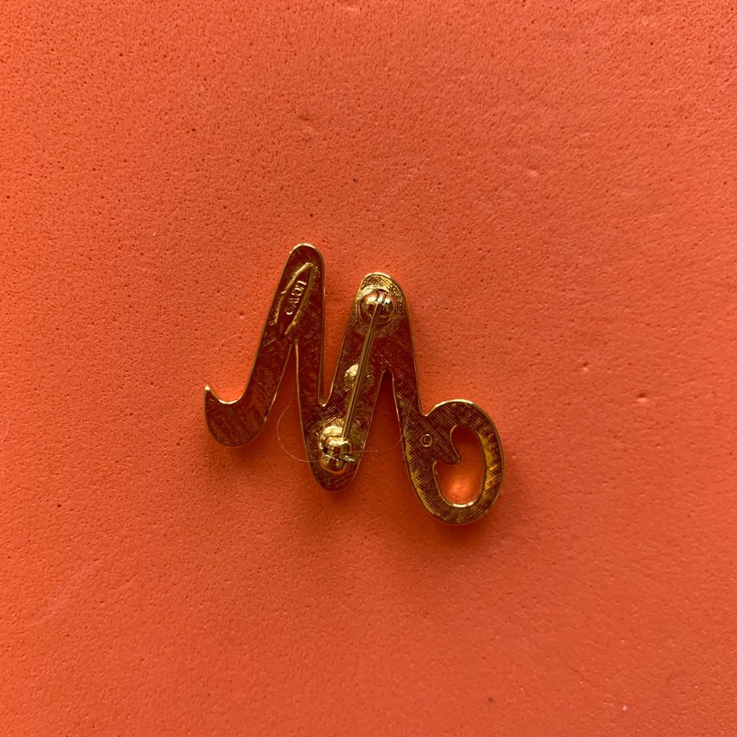 Vintage M or W Alphabet Letter Brooch