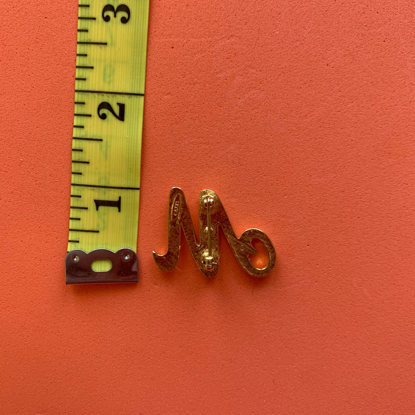 Vintage M or W Alphabet Letter Brooch