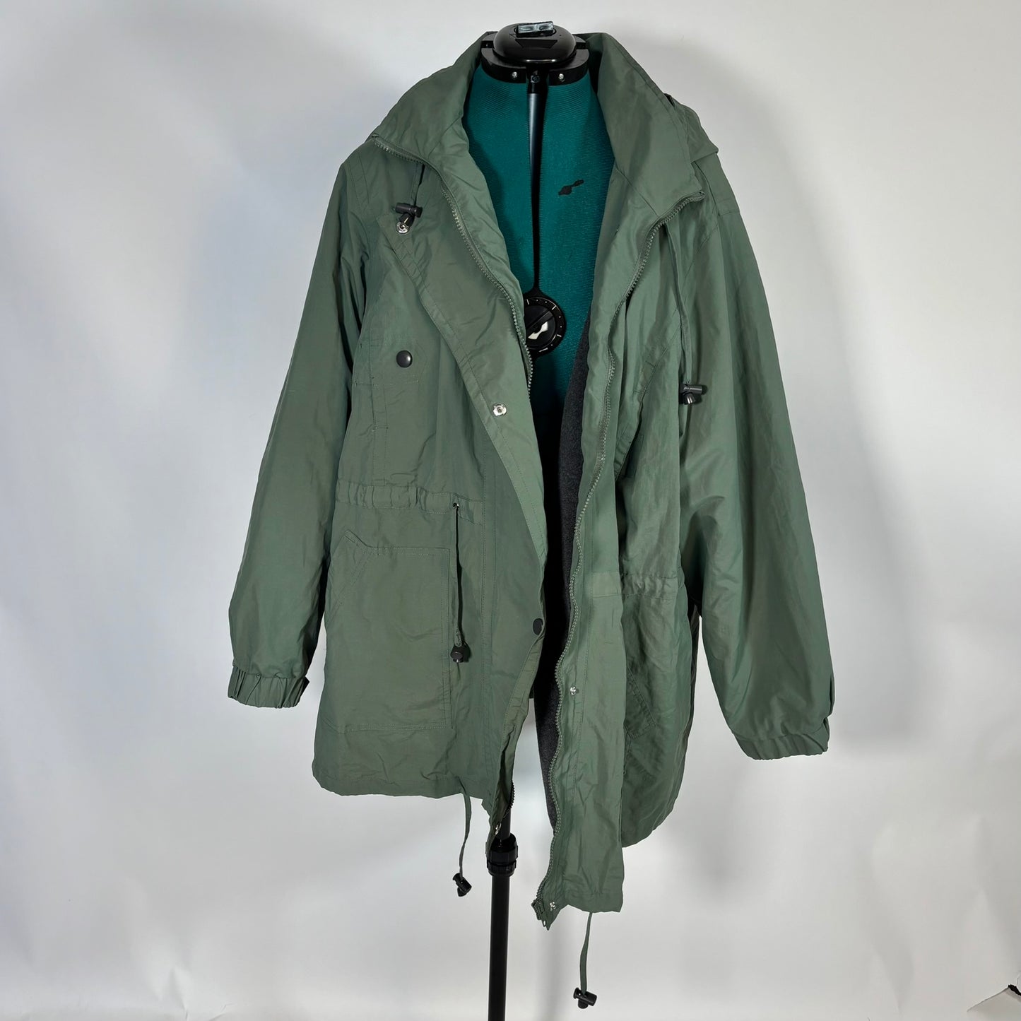 Olive Green 2-in-1 Parka Coat