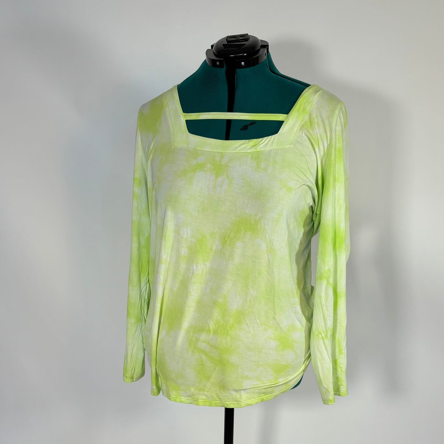 Torrid Love Sick Lime Green Tie Dye Long Sleeve Top
