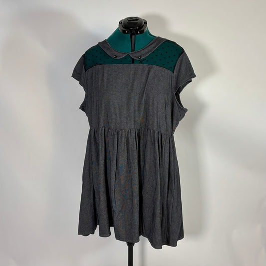 Modcloth Graphite Grey Peter Pan Collar Dress with Pockets