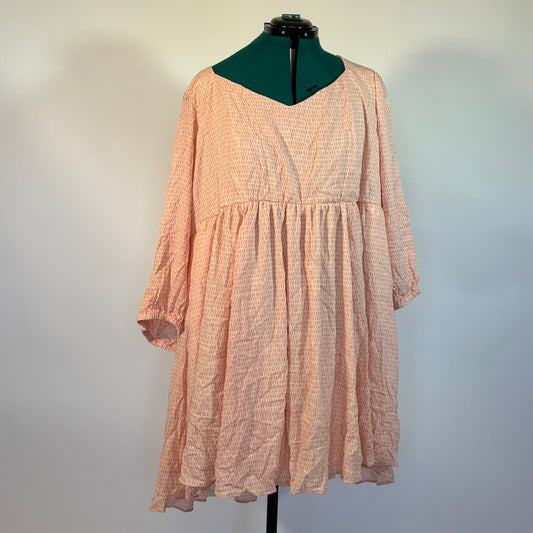 Torrid Pale Orange Rectangle Pattern Mini Dress NWT