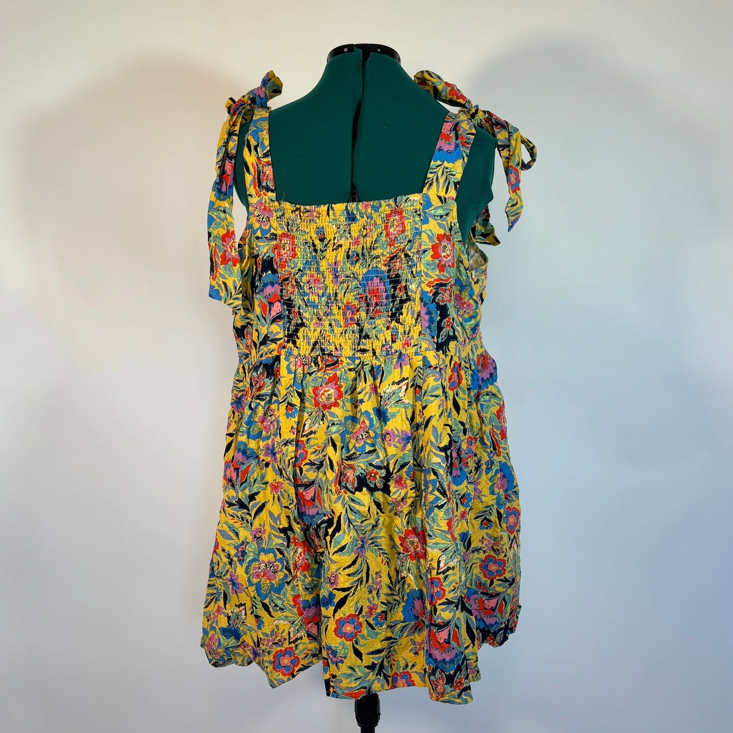 Yellow Floral Mini Dress