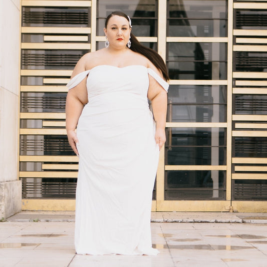 White Floor Length Formal Gown