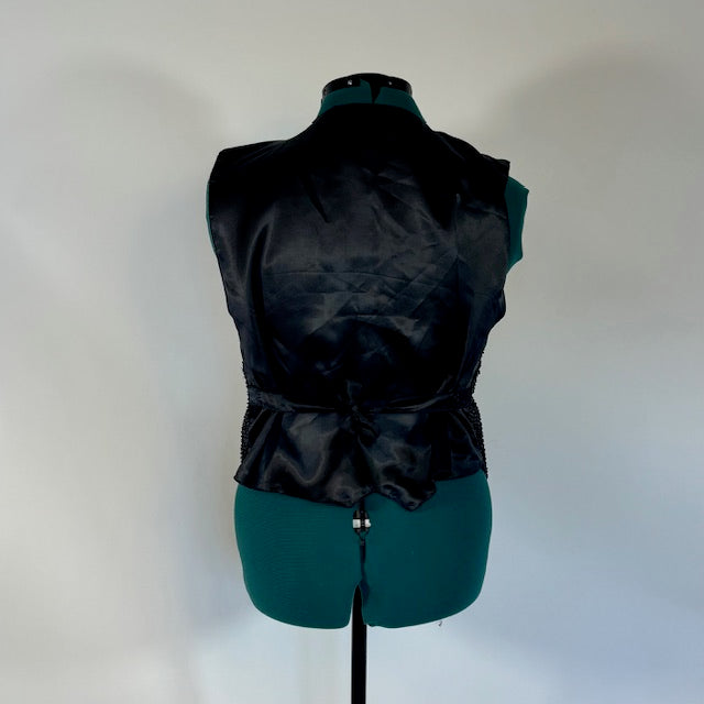 Vintage Black/ Gold/ Silver Beaded Vest