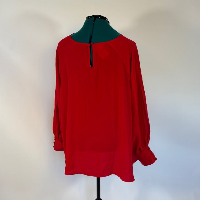 Red Long Sleeve Lightweight Top