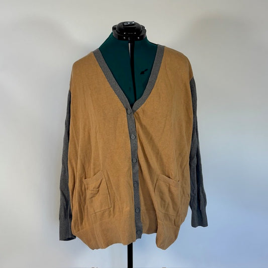 Camel and Heather Grey Cardigan