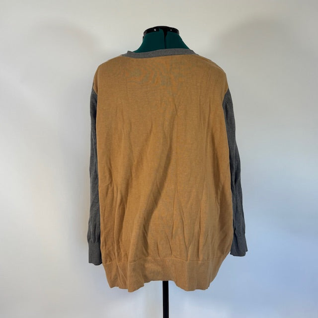 Camel and Heather Grey Cardigan